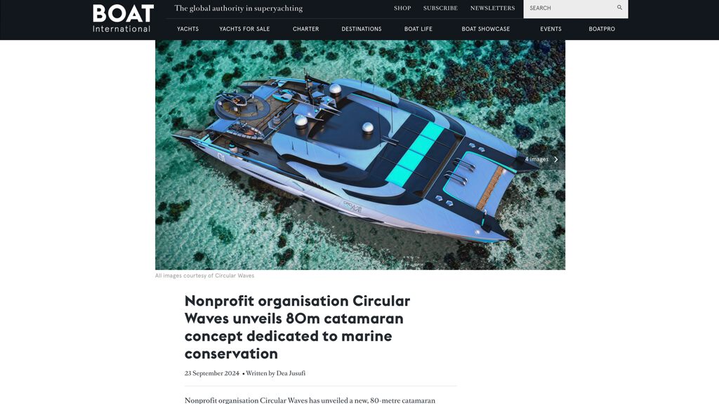 We’re thrilled to share that CIRCULAR WAVES is featured in BOAT International